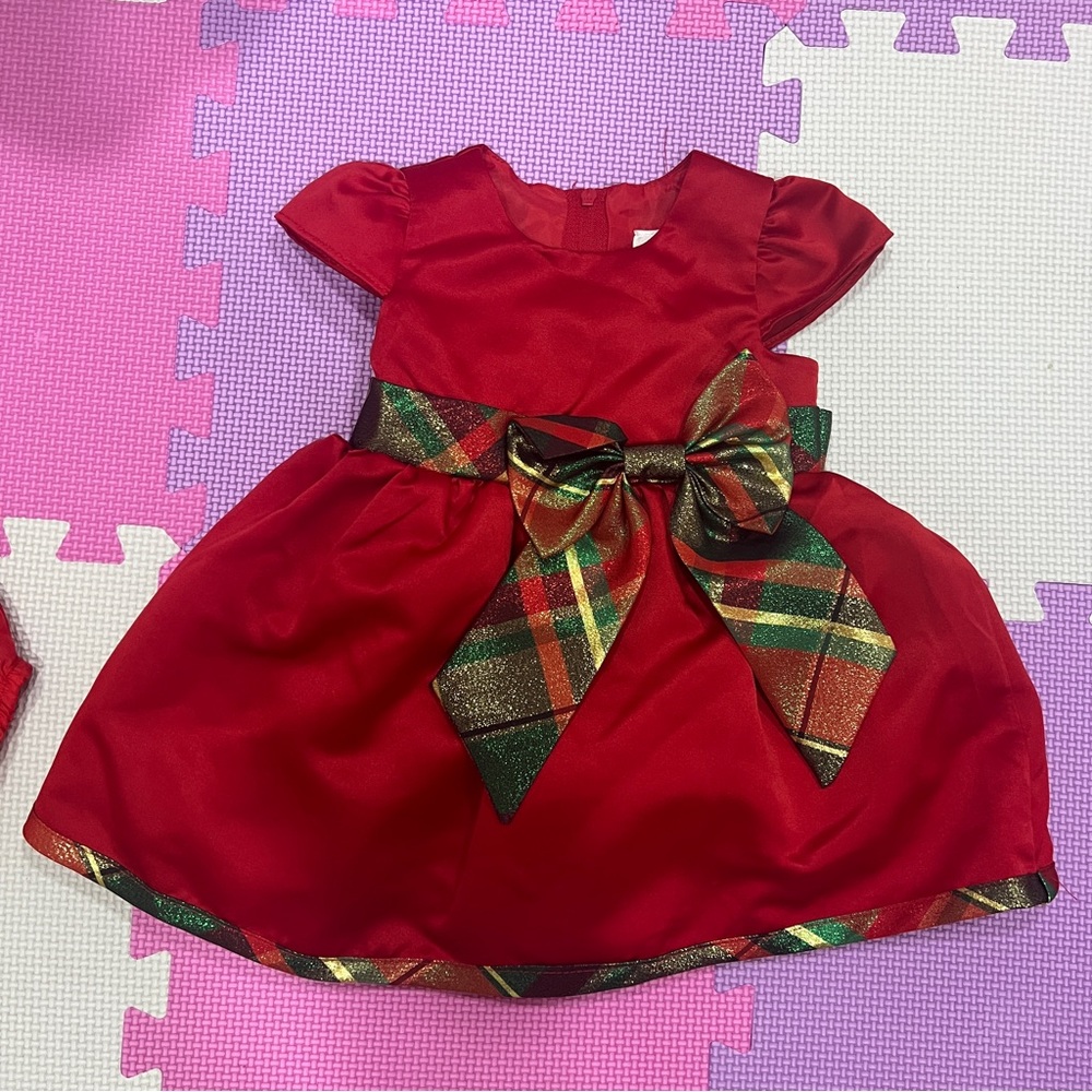 Red Plaid Bow Dress